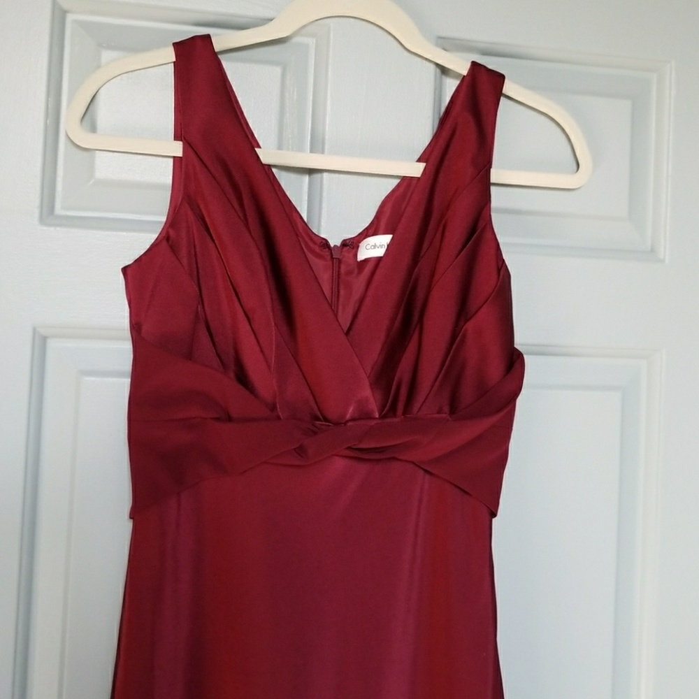 Calvin Klein cranberry slip dress size 2